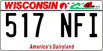 WI license plate 517NFI