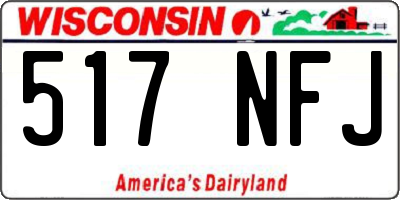 WI license plate 517NFJ