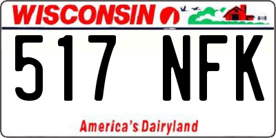 WI license plate 517NFK