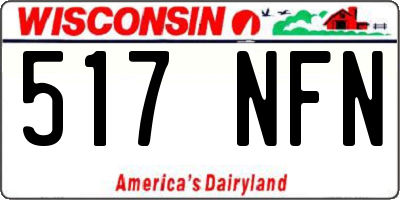 WI license plate 517NFN