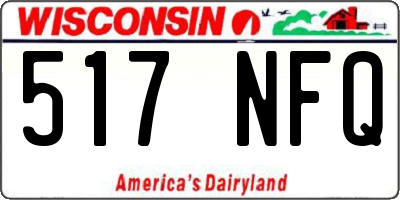 WI license plate 517NFQ