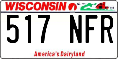 WI license plate 517NFR
