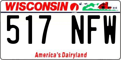 WI license plate 517NFW