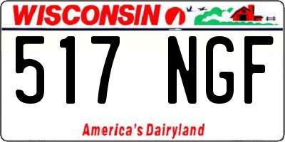 WI license plate 517NGF