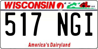 WI license plate 517NGI