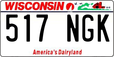 WI license plate 517NGK