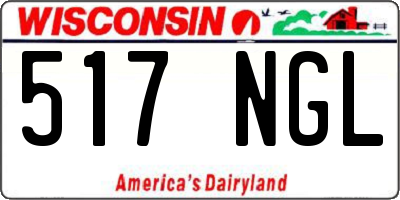 WI license plate 517NGL