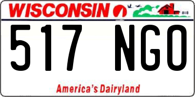 WI license plate 517NGO