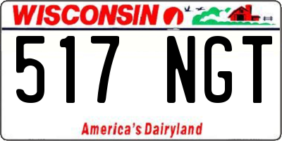 WI license plate 517NGT