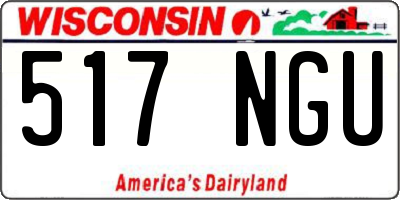 WI license plate 517NGU