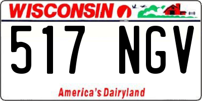 WI license plate 517NGV