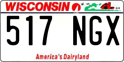 WI license plate 517NGX