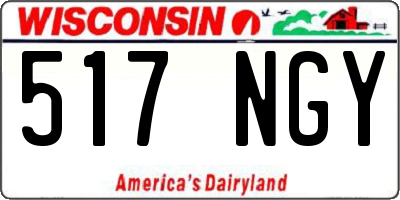 WI license plate 517NGY