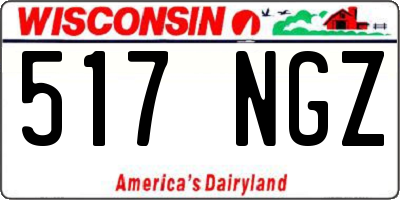 WI license plate 517NGZ