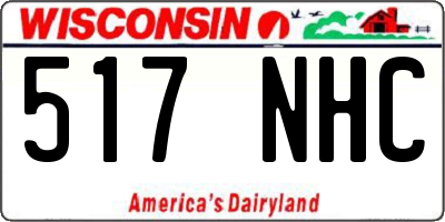 WI license plate 517NHC