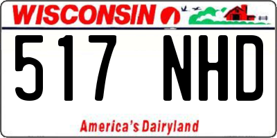 WI license plate 517NHD