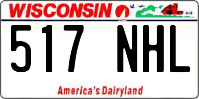 WI license plate 517NHL