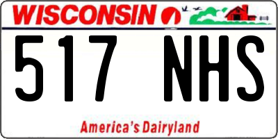 WI license plate 517NHS