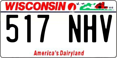 WI license plate 517NHV