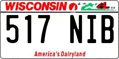 WI license plate 517NIB
