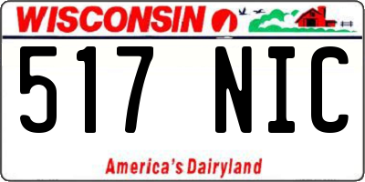 WI license plate 517NIC