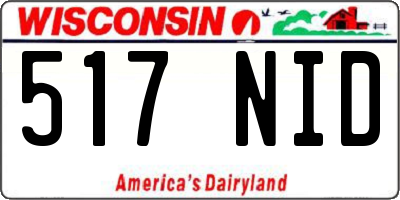 WI license plate 517NID