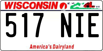 WI license plate 517NIE