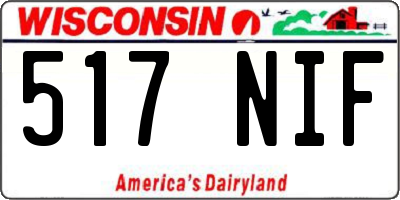 WI license plate 517NIF