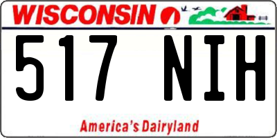 WI license plate 517NIH