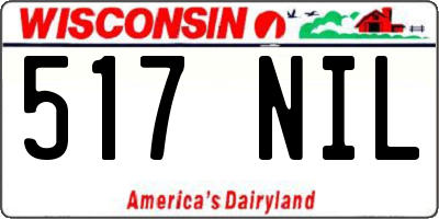 WI license plate 517NIL