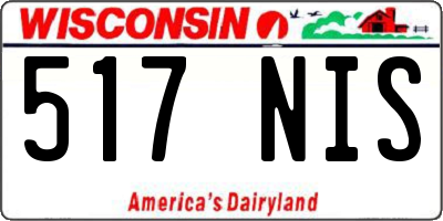 WI license plate 517NIS