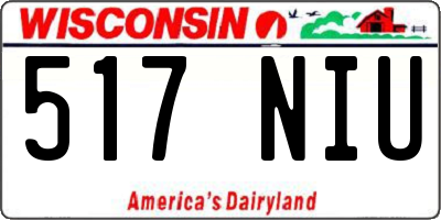 WI license plate 517NIU