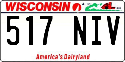 WI license plate 517NIV
