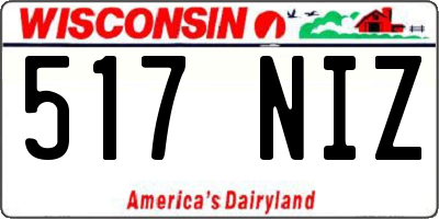 WI license plate 517NIZ