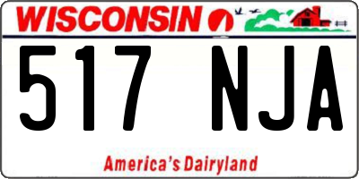 WI license plate 517NJA