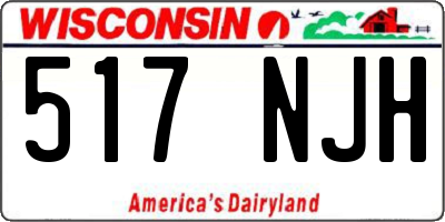 WI license plate 517NJH