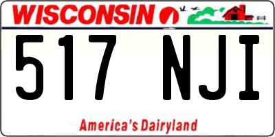 WI license plate 517NJI