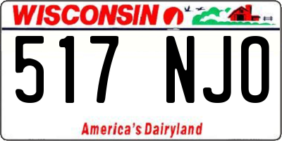 WI license plate 517NJO