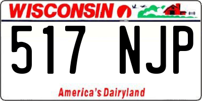 WI license plate 517NJP