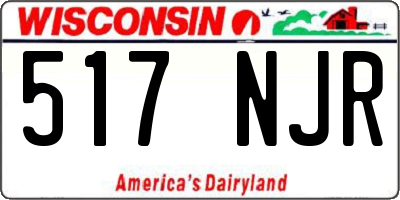 WI license plate 517NJR