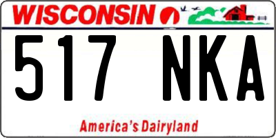 WI license plate 517NKA