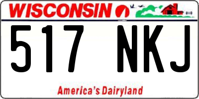 WI license plate 517NKJ