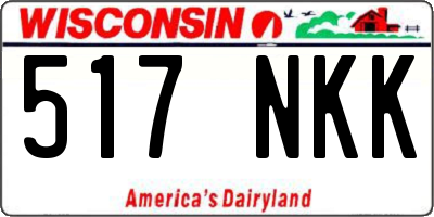 WI license plate 517NKK
