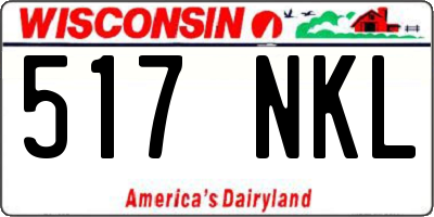 WI license plate 517NKL