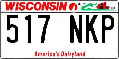 WI license plate 517NKP