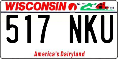 WI license plate 517NKU