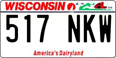 WI license plate 517NKW