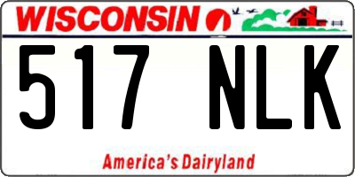 WI license plate 517NLK