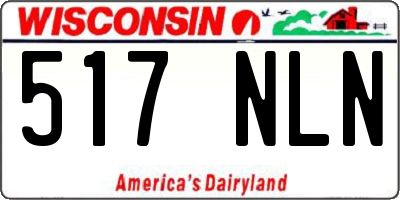 WI license plate 517NLN