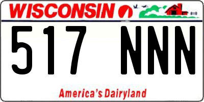 WI license plate 517NNN